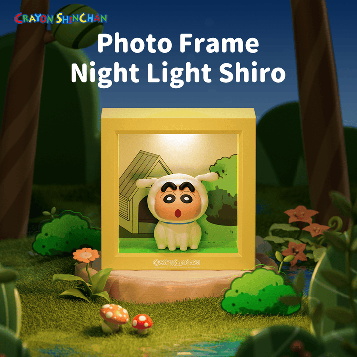 โคมไฟ ชินจัง สีเหลือง กรอบไฟ ตั้งโต๊ะ Rock Crayon Shinchan Frame  อ่านหนังสือ ทำงาน