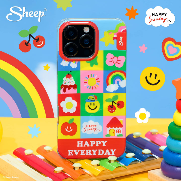 เคสทึบลายน่ารัก เคสมือถือ Happy Sunday เคสสีสันสดใส เคสiPhone16