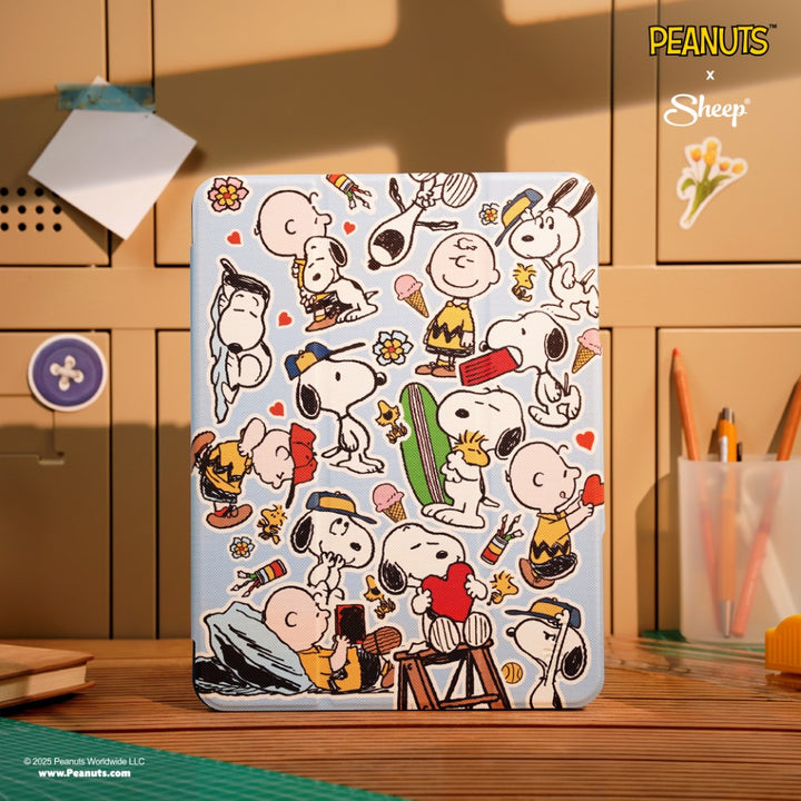 เคสไอแพด แนวตั้ง แนวนอน เคสคอลแลป Peanuts ลิขสิทธิ์แท้  เคส พีนัท สีดำ
