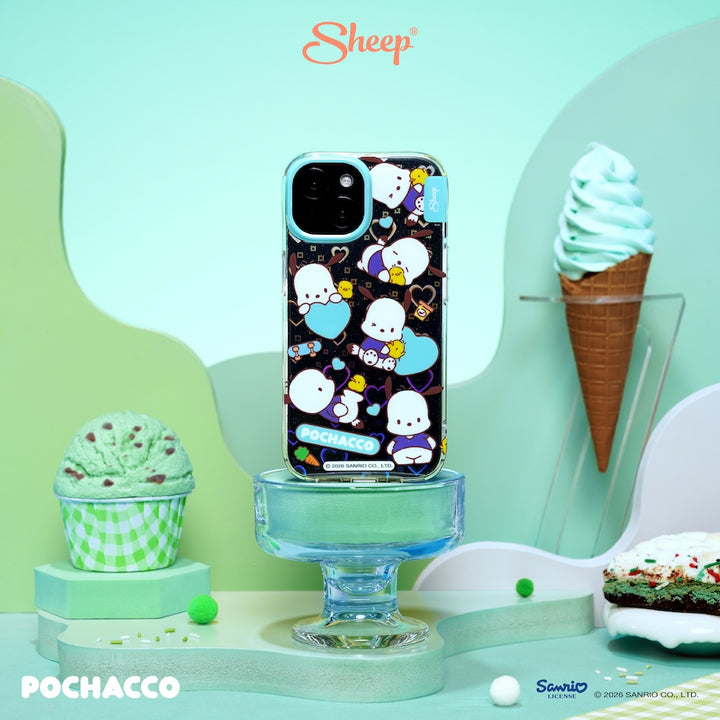 sanrio case เคส โปเชโกะ iphone ไอโฟน ลิขสิทธิ์แท้ ซานริโอ้ สีเขียว sketch มีของแถม ลายน่ารัก