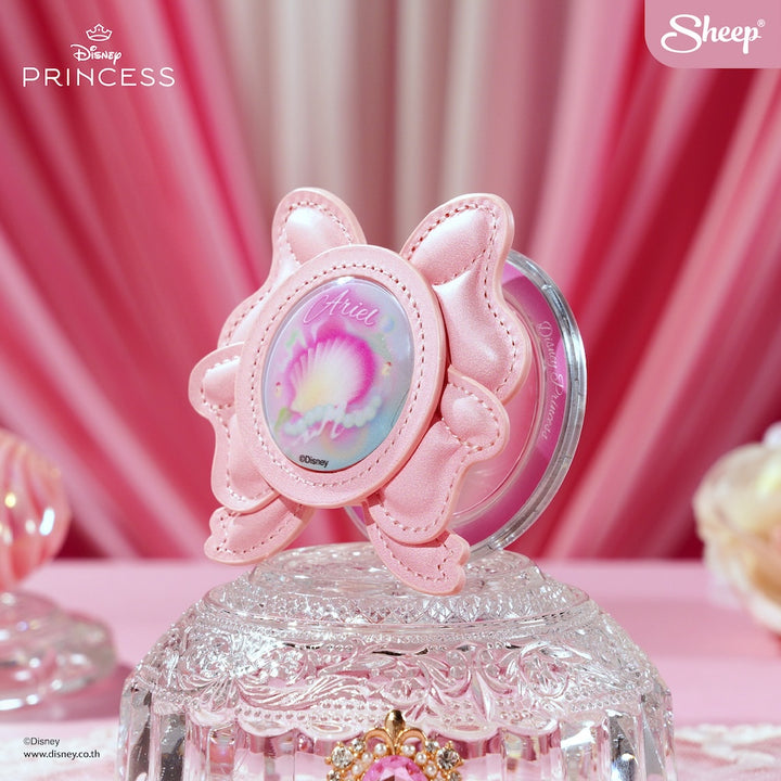 Phone Grip ที่แปะมือถือ MagSafe ลิขสิทธิ์แท้ Disney Princess เจ้าหญิง Ariel Bow แอเรียล แม่เหล็ก โบว์ สีชมพู