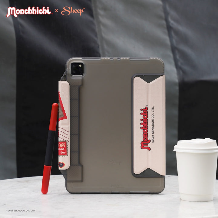 ipad case monchhichi กันงอ กันกระแทก สีน้ำตาล เคสไอแพด ม่อนชิชิ ลิขสิทธิ์แท้