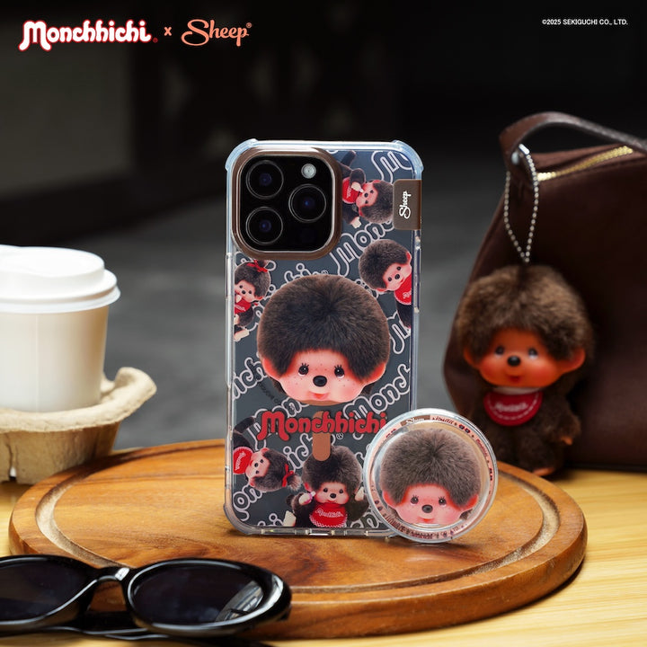 เคสไอโฟน ม่อนชิชิ มีแม่เหล็ก monchhichi magsafe iphone case กันกระแทก แบบใส