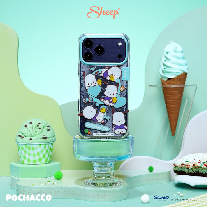pochacco iphone magsafe case canvas เคส ไอโฟน โปเชโกะ ลิขสิทธิ์แท้ sanrio สีเขียว ลายน่ารัก ซานริโอ้ 17 pro max มีของแถม
