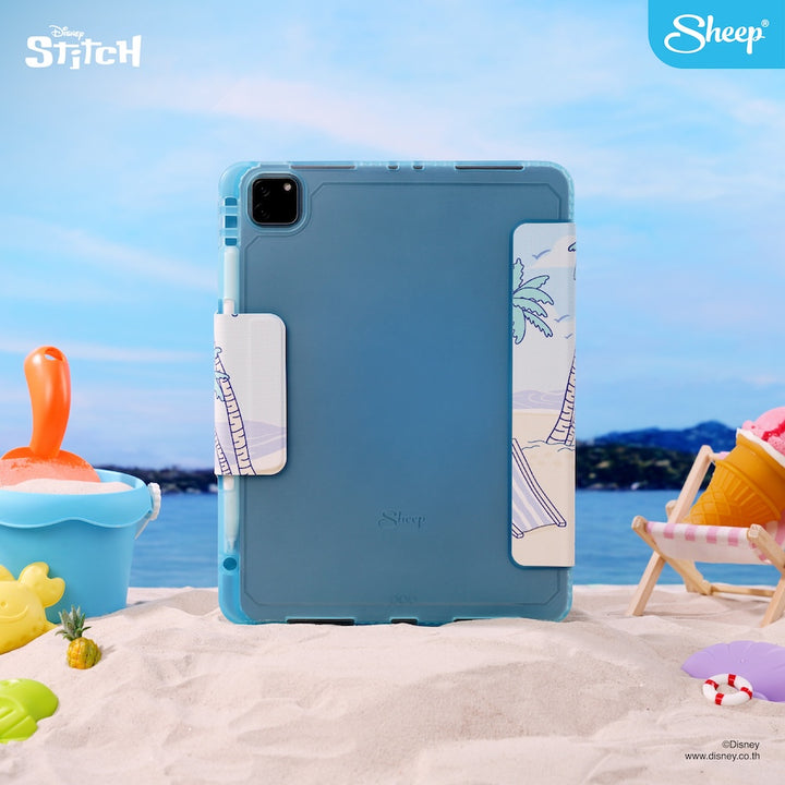 iPad stitch  เคสไอแพด สติชท์ สีฟ้า กันกระแทก  เคส iPad Gen พร้อมช่องใส่ปากกา
