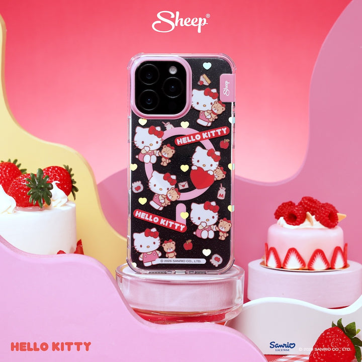 hello kitty iphone magsafe case canvas เคส ไอโฟน คิตตี้ ลิขสิทธิ์แท้ sanrio สีแดง ชมพู ลายน่ารัก ซานริโอ้ กันกระแทก