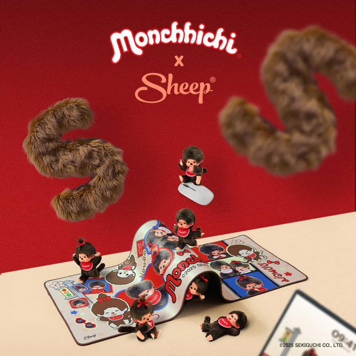 monchhichi แผ่นรองเม้าส์ ม่อนชิชิ เกมมิ่ง แต่งโต๊ะ สีน้ำตาล mouse pad ดีไซน์ อักษรไทย ม่อนชิชิคุง
