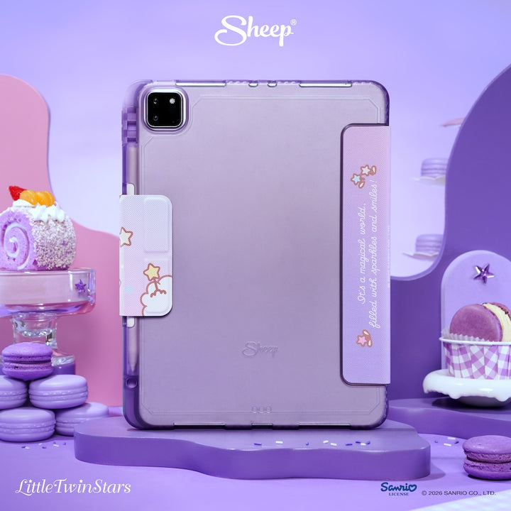 เคสไอแพด little twin stars สีม่วง ipad case ลิตเติ้ลทวินสตาร์ ซานริโอ้ ลิขสิทธิ์แท้ sanrio กันกระแทก น้ำหนักเบา พกง่าย