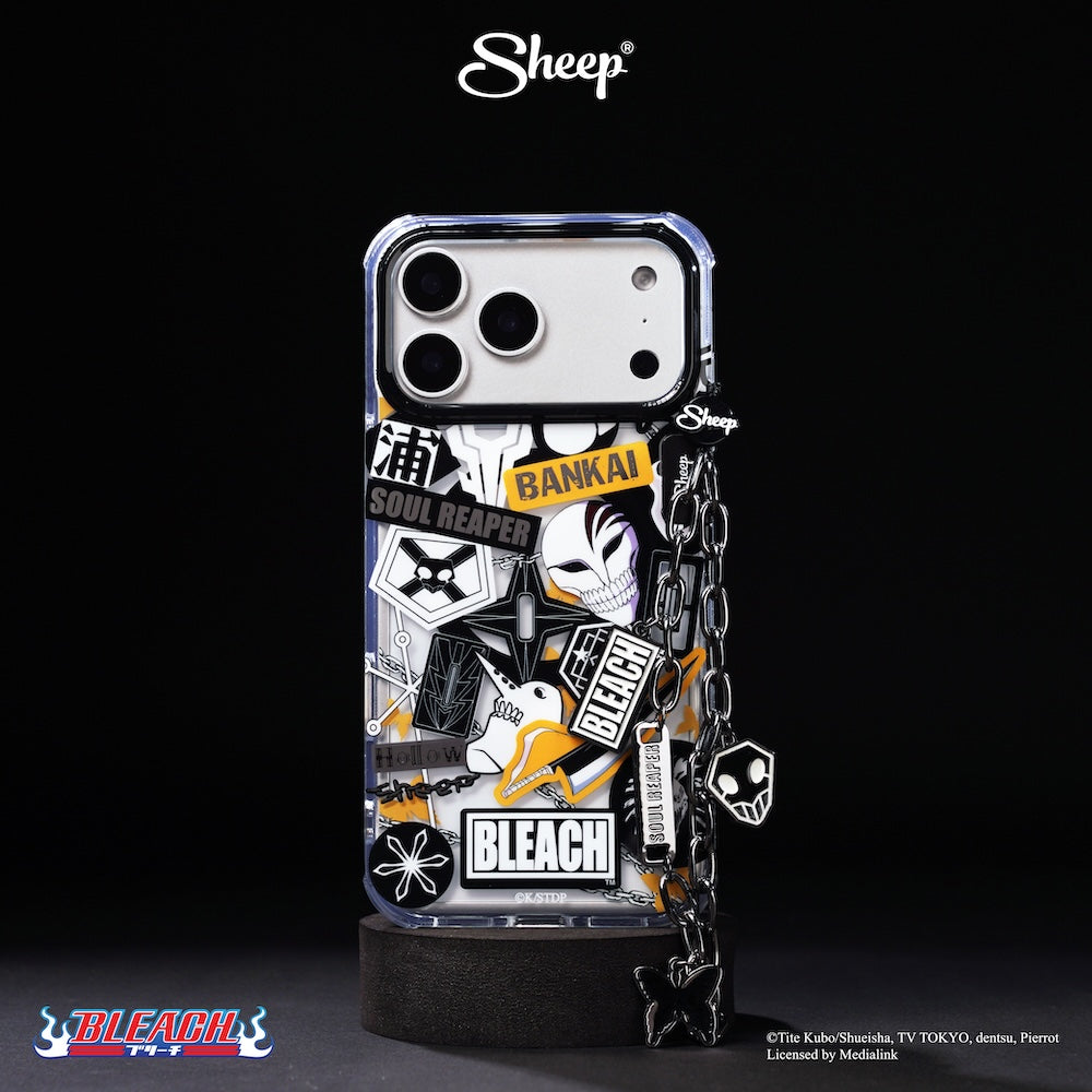 เคส ไอโฟน bleach iphone 17 pro max magsafe case บลีช เทพมรณะ สีดำ เท่ๆ แถม keychain ลูกปัด แบบโซ่ กันกระแทก