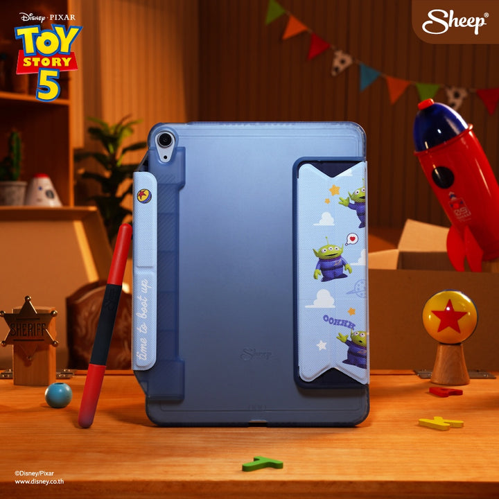 เคส ไอแพด ทอย สตอรี่ สีฟ้า disney pixar toy story 5 ipad case แถม ปลอกปากกา กันงอ กันกระแทก