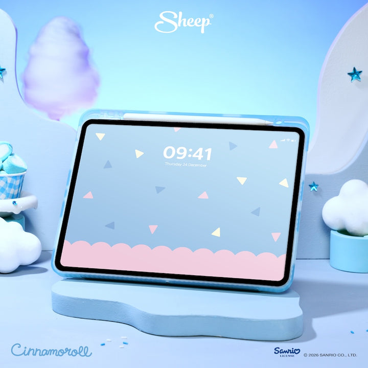 ipad case sanrio เคสไอแพด ซินนามอนโรล กันกระแทก ลิขสิทธิ์แท้ sanrio สีฟ้า ชมพู ซานริโอ้ พกง่าย น้ำหนักเบา