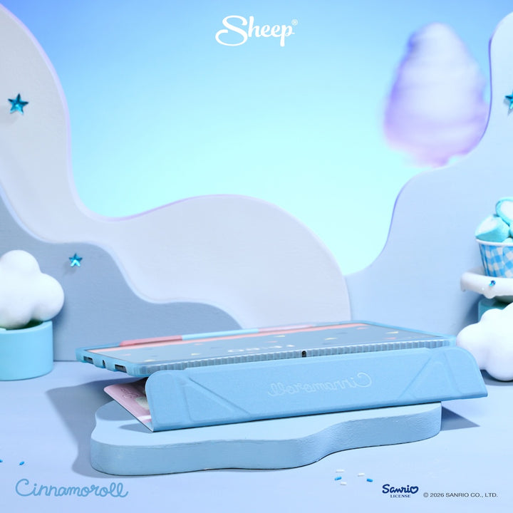 cinnamoroll ipad case sanrio เคสไอแพด ซินนามอนโรล กันกระแทก กันงอ ลิขสิทธิ์แท้ สีฟ้า ชมพู แถม ปลอกปากกา