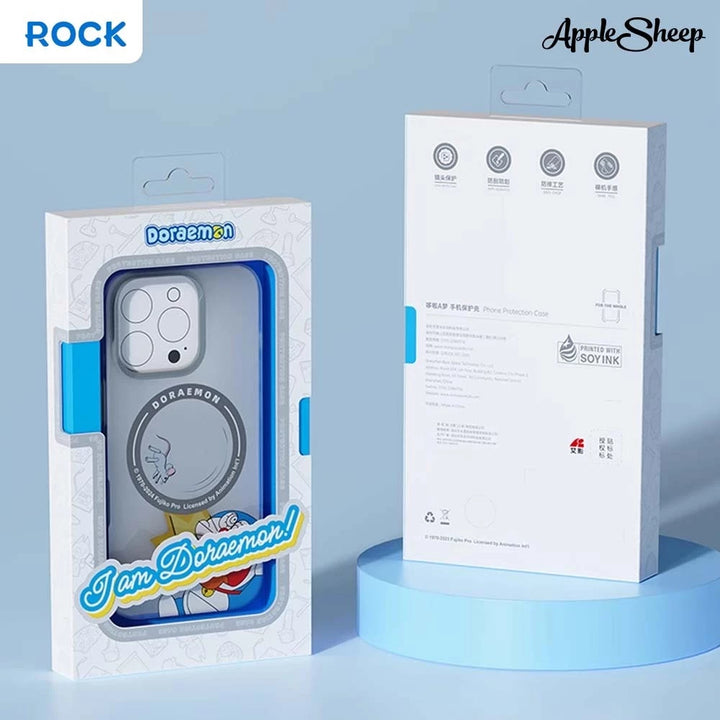 Rock Doraemon iPhone Magsafe เคสไอโฟน โดเรม่อน สีดำ กันกระแทก