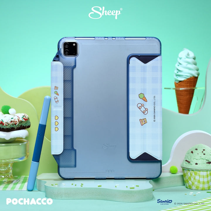 เคสไอแพด โปเชโกะ sanrio pochacco สีเขียว ฟ้า ipad case แถม ปลอกปากกา กันงอ กันกระแทก ลิขสิทธิ์แท้ ซานริโอ้ เคสโปเชโกะ