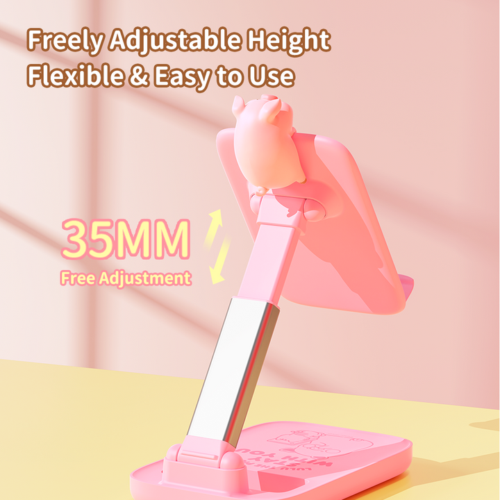 rock phone stand lulu the piggy สีชมพู ปรับได้ พับเก็บได้ ขาตั้งมือถือ หมู ลูลู่
