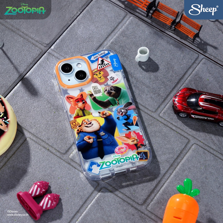 zootopia iPhone case ลายตัวละคร เคสไอโฟน ซูโทเปีย ดิสนีย์ แบบใส โชว์สีเครื่อง แถม สายห้อยมือถือ