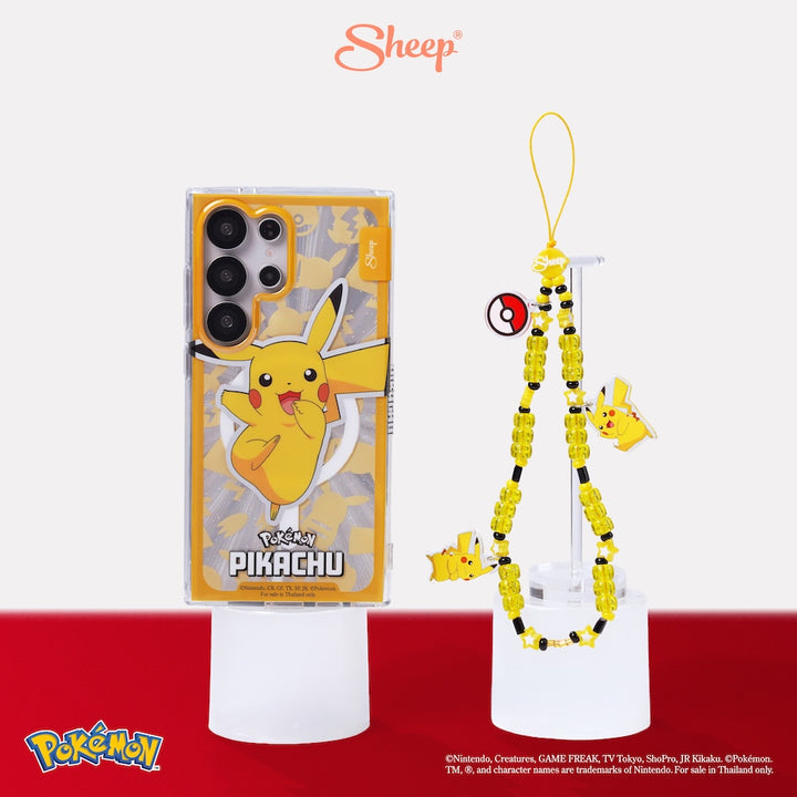 Pokémon โปเกมอน Pikachu พิคาชู Phone Case เคส ลิขสิทธิ์แท้ น่ารัก MagSafe แม่เหล็ก สี เหลือง Hologram Charm
