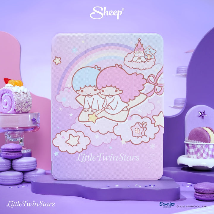 ลิตเติลทวินสตาร์ ipad case sanrio เคสไอแพด little twin stars kiki lala สีม่วง ลิขสิทธิ์แท้ sanrio กันกระแทก น้ำหนักเบา พกง่าย