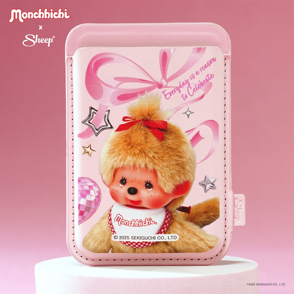 monchhichi beige เคสใส่บัตร magsafe sheep phone wallet ม่อนชิชิ สีชมพู เบจ ทอง มอนชิชิ accessories card holder