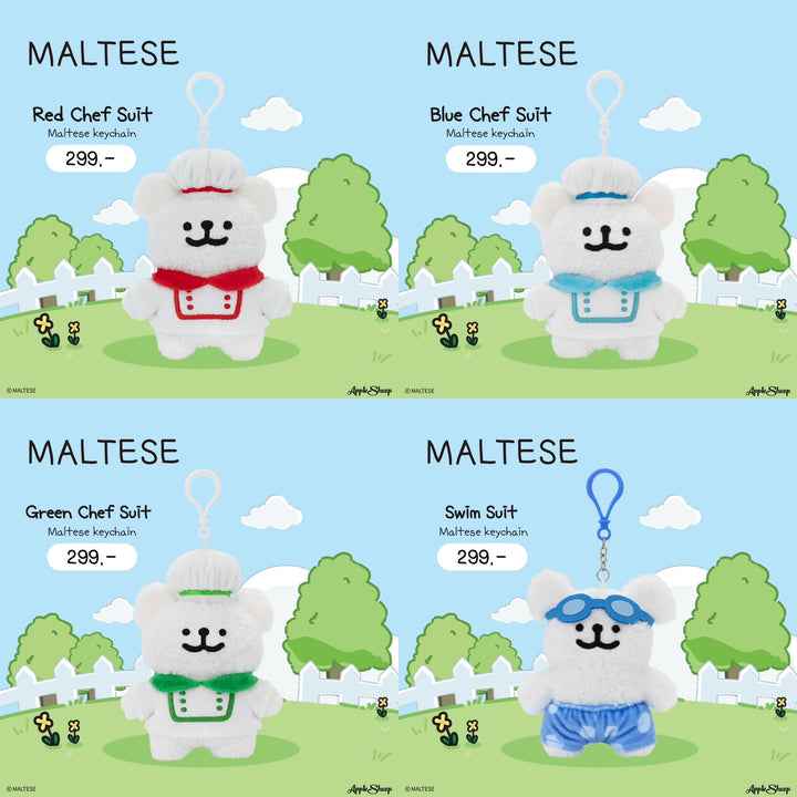พวงกุญแจตุ๊กตาแต่งตัวได้ Maltese ลิขสิทธิ์แท้ พร้อมส่ง Maltese Keychain