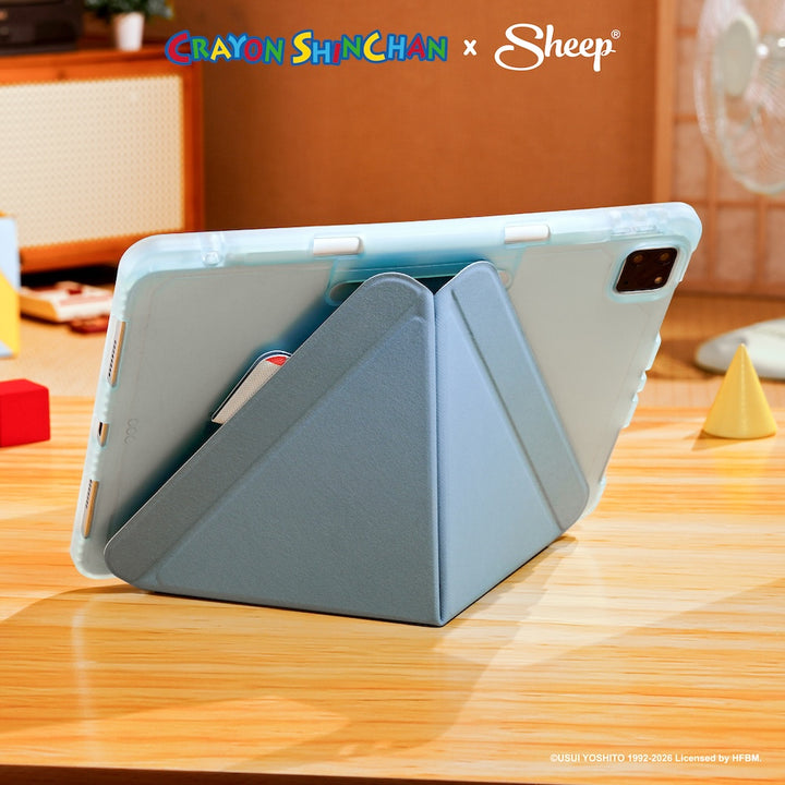 เคสไอแพด เครยอน ชินจัง ipad crayon shinchan case ลิขสิทธิ์แท้ น้ำหนักเบา กันกระแทก พกง่าย สีเขียว ฟ้า ตั้งได้