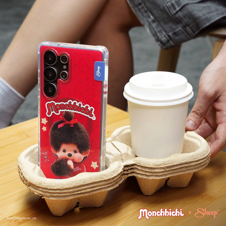 เคสซัมซุง ลายน่ารัก ม่อนชิชิ สีแดง แบบทึบ monchhichi magsafe samsung case กันกระแทก