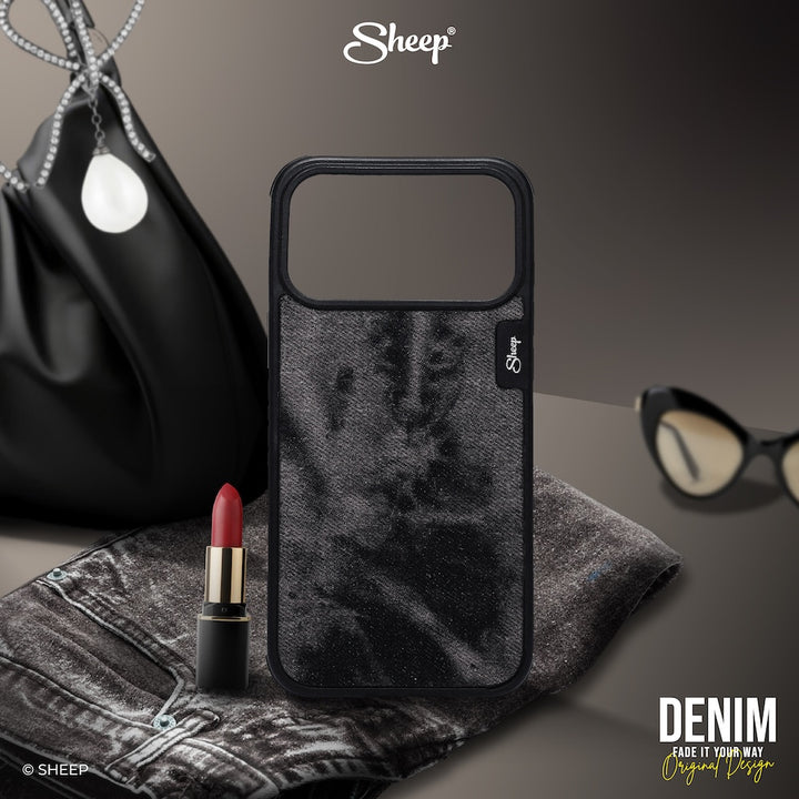 เคส case iPhone 17 Pro Max ไอโฟน ยีนส์ Jeans ถอดได้ magsafe แม่เหล็ก สี ดำ เดนิม Denim แถมฟรี keychain พวงกุญแจ