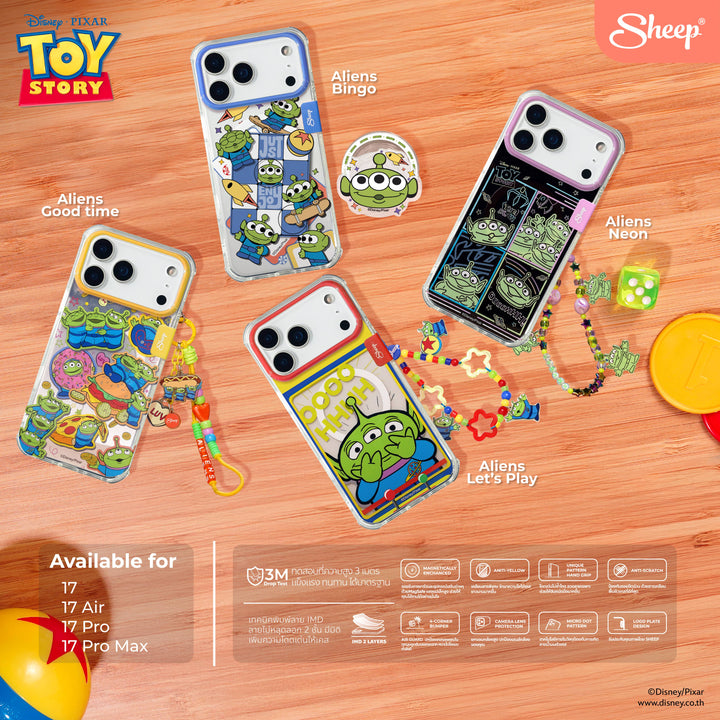 เคสไอโฟน 17 air pro max aliens กรีนแมน toy story iphone case พร้อมส่ง ลายน่ารัก magsafe แม่เหล็ก ของแถม กันกระแทก