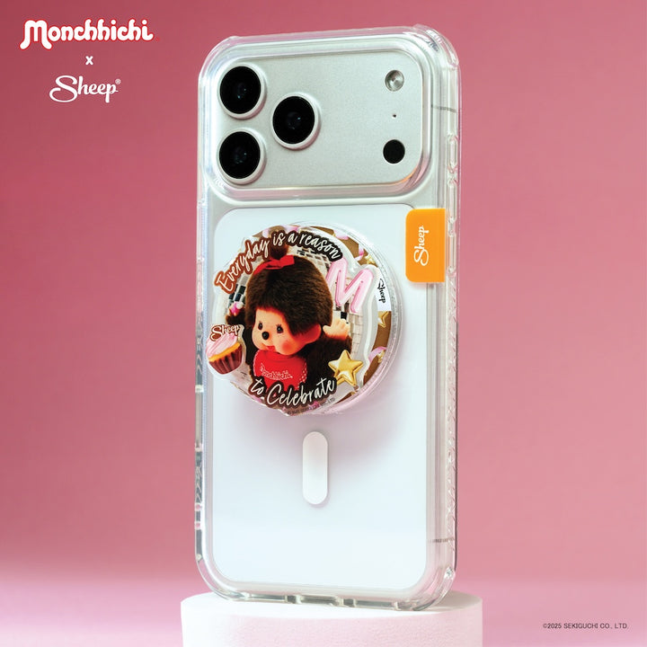 monchhichi sheep phone grip ที่แปะมือถือ magsafe ม่อนชิชิ มอนชิชิ สีน้ำตาล หมุนได้ accessories