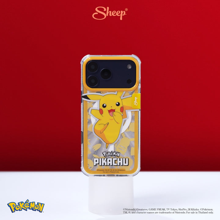 MagSafe แม่เหล็ก Phone Case เคส  Pikachu พิคาชู น่ารัก Pokémon โปเกมอน ลิขสิทธิ์แท้ สี เหลือง Hologram Charm