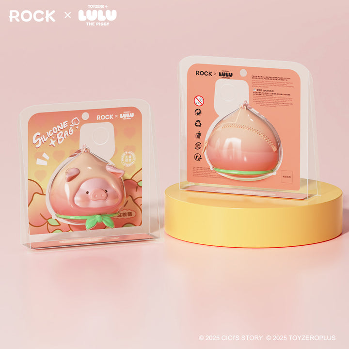 lulu the piggy rock earphone bag กระเป๋าใส่หูฟัง airpods หมู ลูลู่ วัสดุซิลิโคน