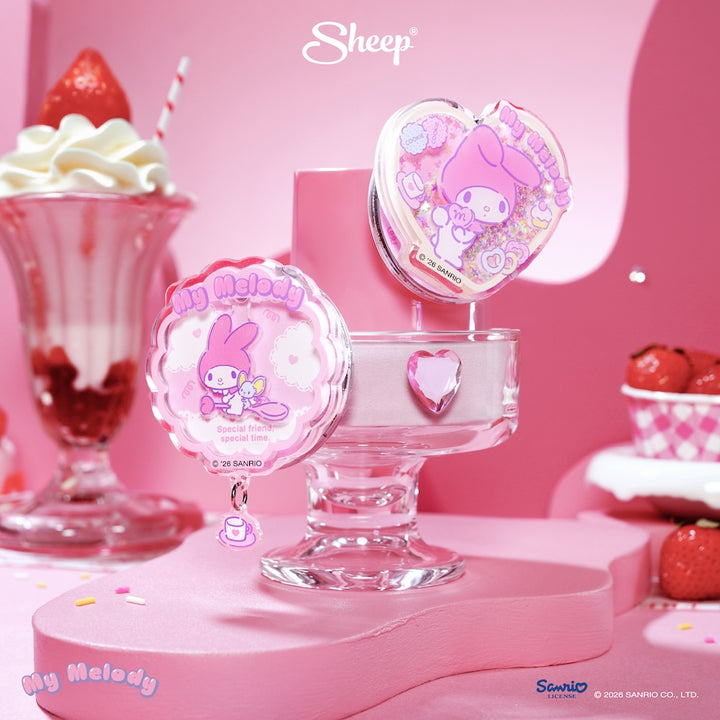 my melody phone grip magsafe มายเมโลดี้ ใช้คู่เคส sanrio griptok ที่แปะมือถือ แกว่ง เขย่าได้ ลิขสิทธิ์แท้ ซานริโอ้ สีชมพู