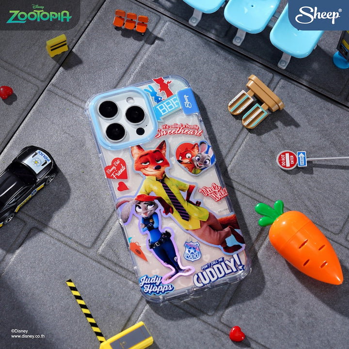 เคสไอโฟน ซูโทเปีย ลาย คู่จิ้น nick &amp; judy zootopia นิค จูดี้ ดิสนีย์ โชว์สีเครื่อง iPhone case