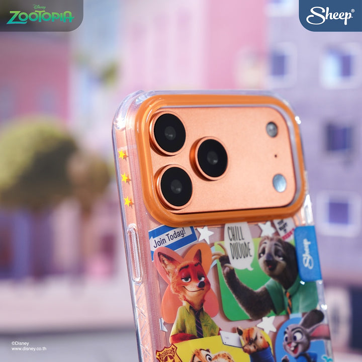 zootopia magsafe case ซูโทเปีย เคสไอโฟน ลายน่ารัก โชว์สีเครื่อง iPhone สีส้ม
