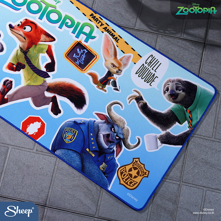 mouse pad zootopia ผืนใหญ่ ยาว สีฟ้า แผ่นรองเมาส์ ซูโทเปีย ลายตัวละคร