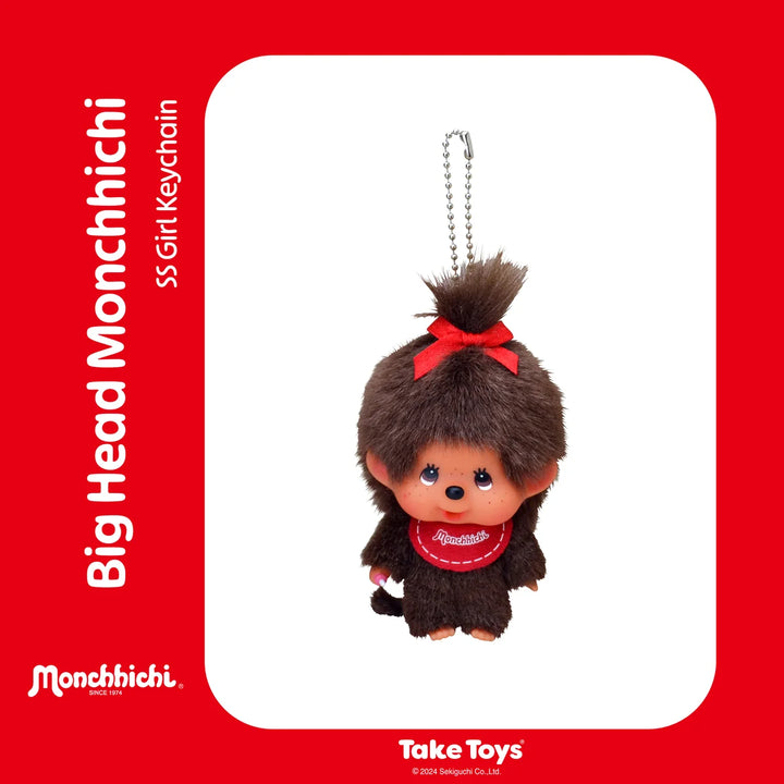monchhichi chan keychain หัวโต พวงกุญแจ ตุ๊กตา ม่อนชิชิ take toys ม่อนชิชิจัง ผู้หญิง