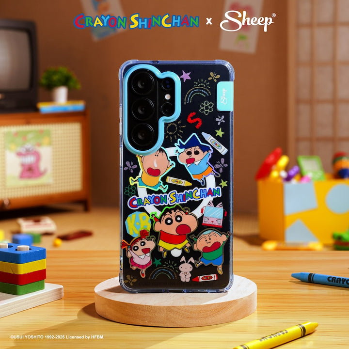 เคส เครยอน ชินจัง เพื่อน ซัมซุง crayon shinchan case samsung magsafe สีฟ้า ลิขสิทธิ์แท้ ลายน่ารัก s25 s26 ultra