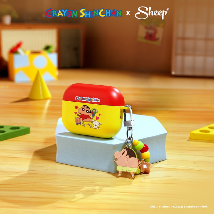airpods case Crayon Shinchan เคสแอร์พอด ลิขสิทธิ์แท้ สีเหลือง สีแดง ชินจัง หมูบูริบูริซาเอมอน ชิโร่ ฮิมาวาริ พวงกุญแจ keyring