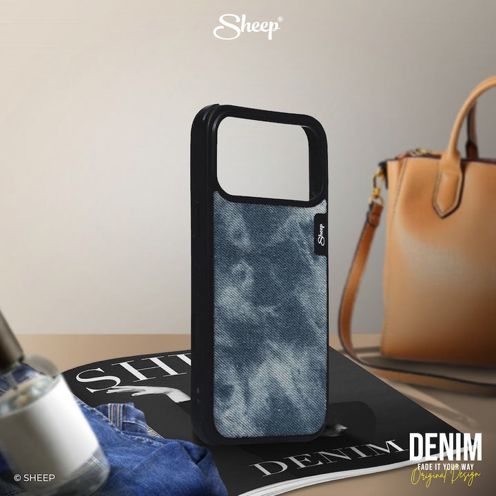 เคส ยีนส์  case iPhone 17 Pro Max ไอโฟน Jeans ถอดได้ magsafe แม่เหล็ก สี ฟ้า เดนิม Denim แถมฟรี keychain พวงกุญแจ