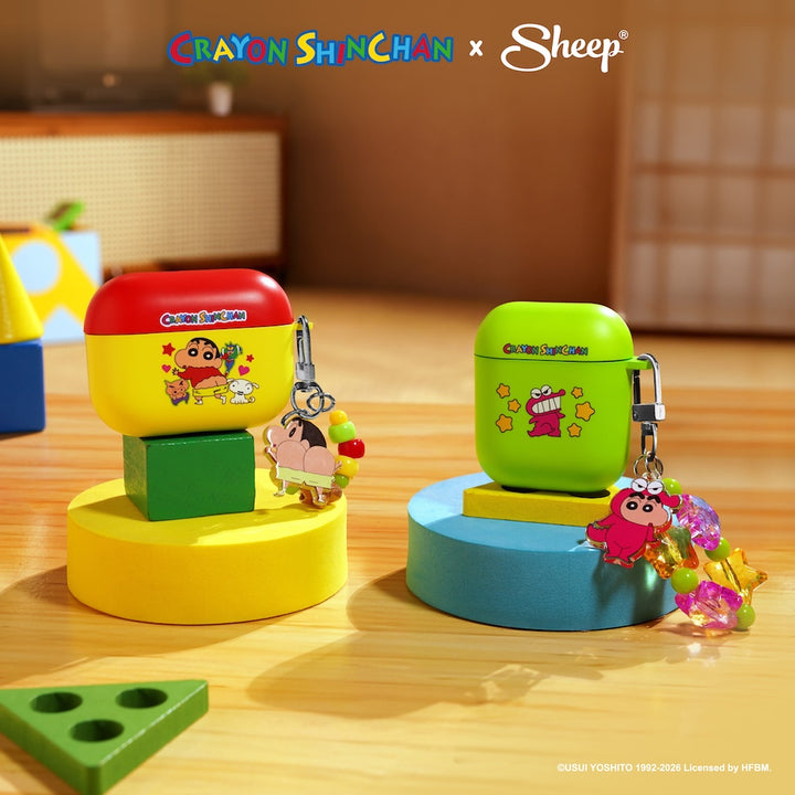 airpods case ชินจัง Crayon Shinchan สีเขียว สีเหลือง สีแดง เคสแอร์พอด 4 pro 3 ลิขสิทธิ์แท้ พร้อมส่ง