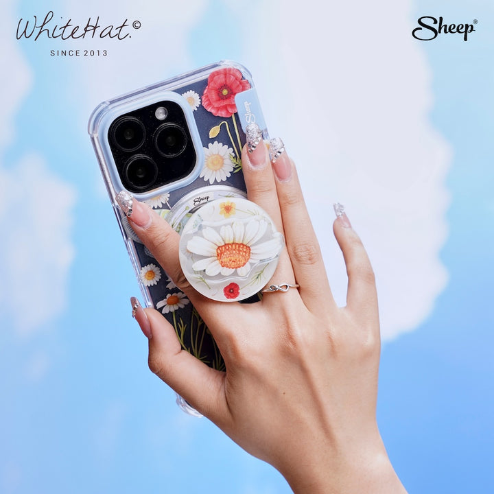 เคสใช้กับเครื่องดำ whitehat iPhone Magsafe Flower Daisy Griptok