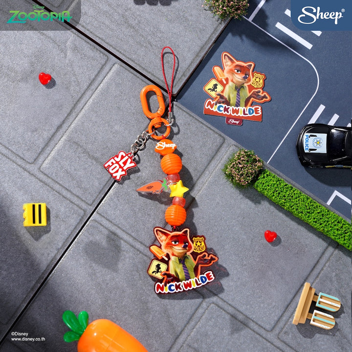 กล่องสุ่ม สายห้อยมือถือ nick wilde zootopia นิค สีส้ม blind box keychain ซูโทเปีย