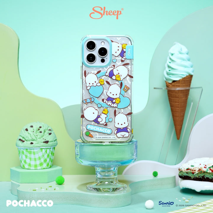 pochacco magsafe iphone case ลายน่ารัก เคส ไอโฟน โปเชโกะ สีเขียว ลิขสิทธิ์แท้ sanrio 17 pro max canvas ซานริโอ้