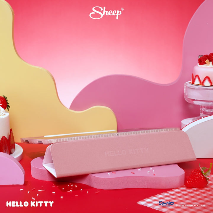 เคส ไอแพด hello kitty สีแดง ชมพู ipad case คิตตี้ ซานริโอ้ สายจด วาด ลิขสิทธิ์แท้ sanrio ซานริโอ้ กันกระแทก น้ำหนักเบา พกง่าย