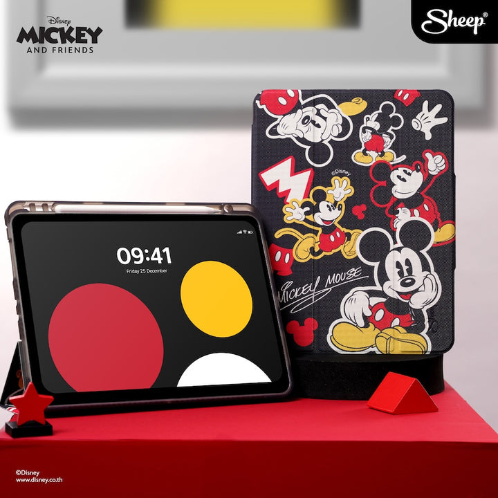 เคสไอแพด มิคกี้ เม้าส์ สีดำ น้ำหนักเบา ดิสนีย์ พับแนวตั้งได้ iPad case mickey mouse