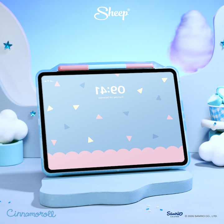 เคสไอแพด กันงอ ซินนามอนโรล cinnamoroll ipad case กันกระแทก ลิขสิทธิ์แท้ sanrio แถม ปลอกปากกา ซานริโอ้ สีฟ้า ชมพู