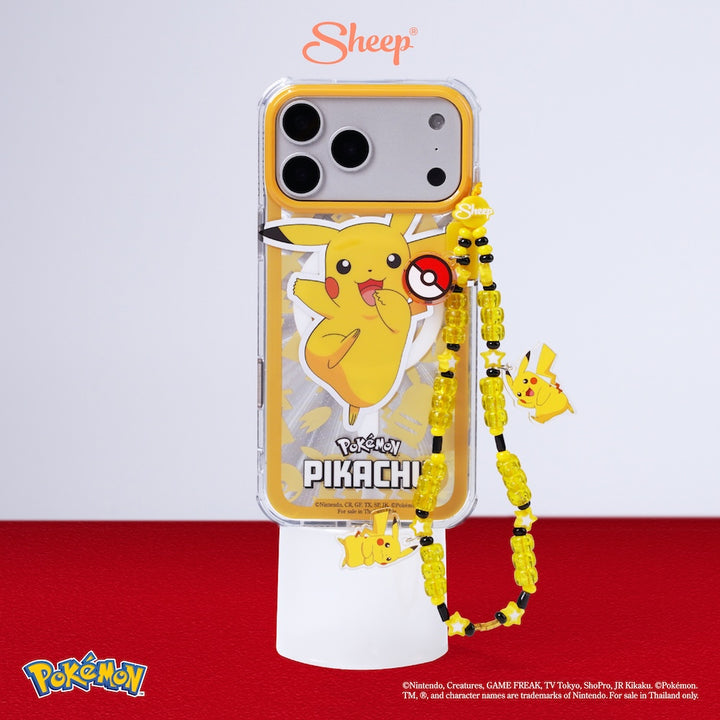 Phone Case เคส Pokémon  Pikachu พิคาชู  โปเกมอน ลิขสิทธิ์แท้ น่ารัก MagSafe แม่เหล็ก สี เหลือง Hologram Charm