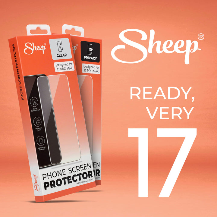 sheep protector ฟิล์มกระจก ไอโฟน 17 iphone air pro max ติดง่าย กันมอง กันรอย 9H