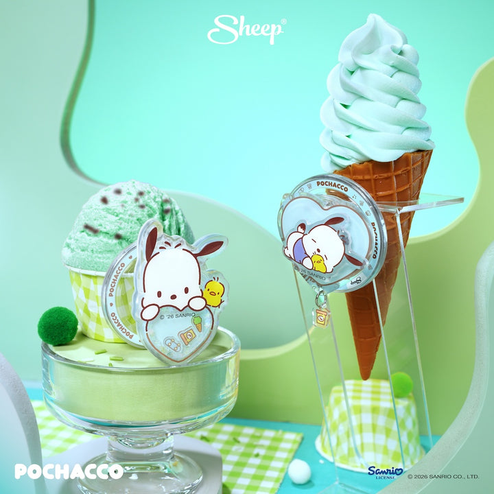 pochacco sheep phone grip magsafe โปเชโกะ ใช้คู่เคส sanrio griptok ที่แปะมือถือ หมุน เขย่า ได้ ลิขสิทธิ์แท้ ซานริโอ้