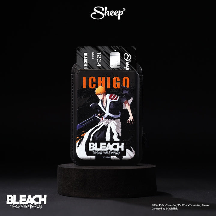 phone wallet bleach บลีช เทพมรณะ ss8 เคสใส่บัตร สีดำ คุโรซากิ อิจิโกะ สงครามเลือดพันปี ที่ใส่บัตร แปะมือถือ card holder